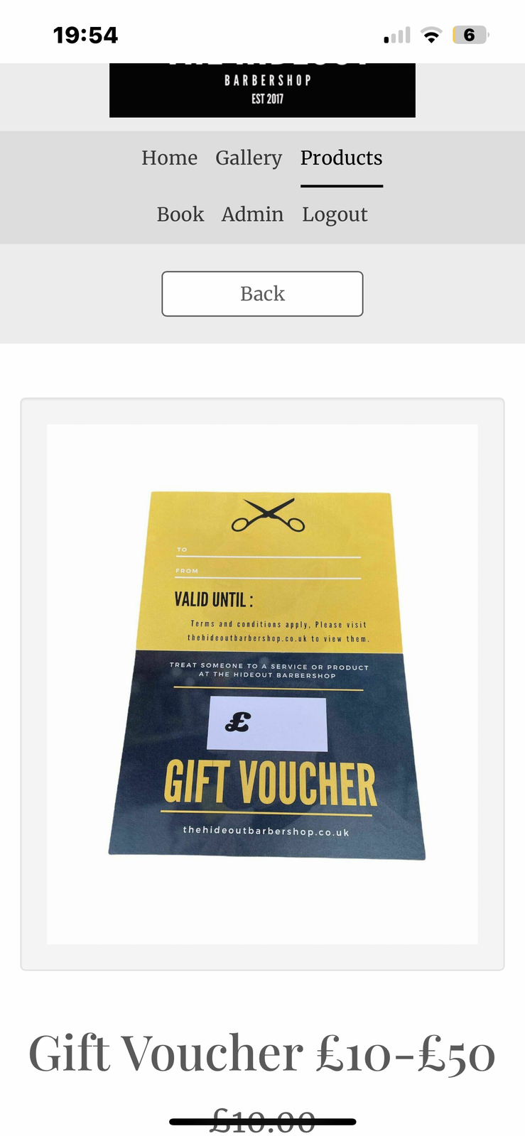 £10 Voucher 