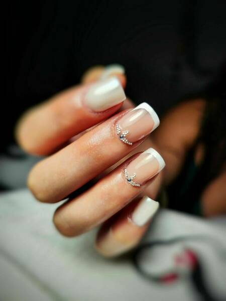 Gainage French + chrome + bijoux