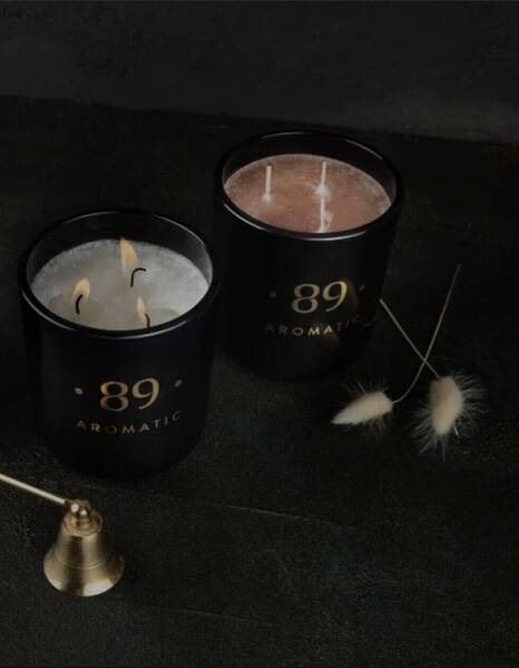 Palm Wax Candle in a glass Jar DORE