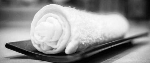 Lemon Cologne Hot Towel  At Baltic Barbers 