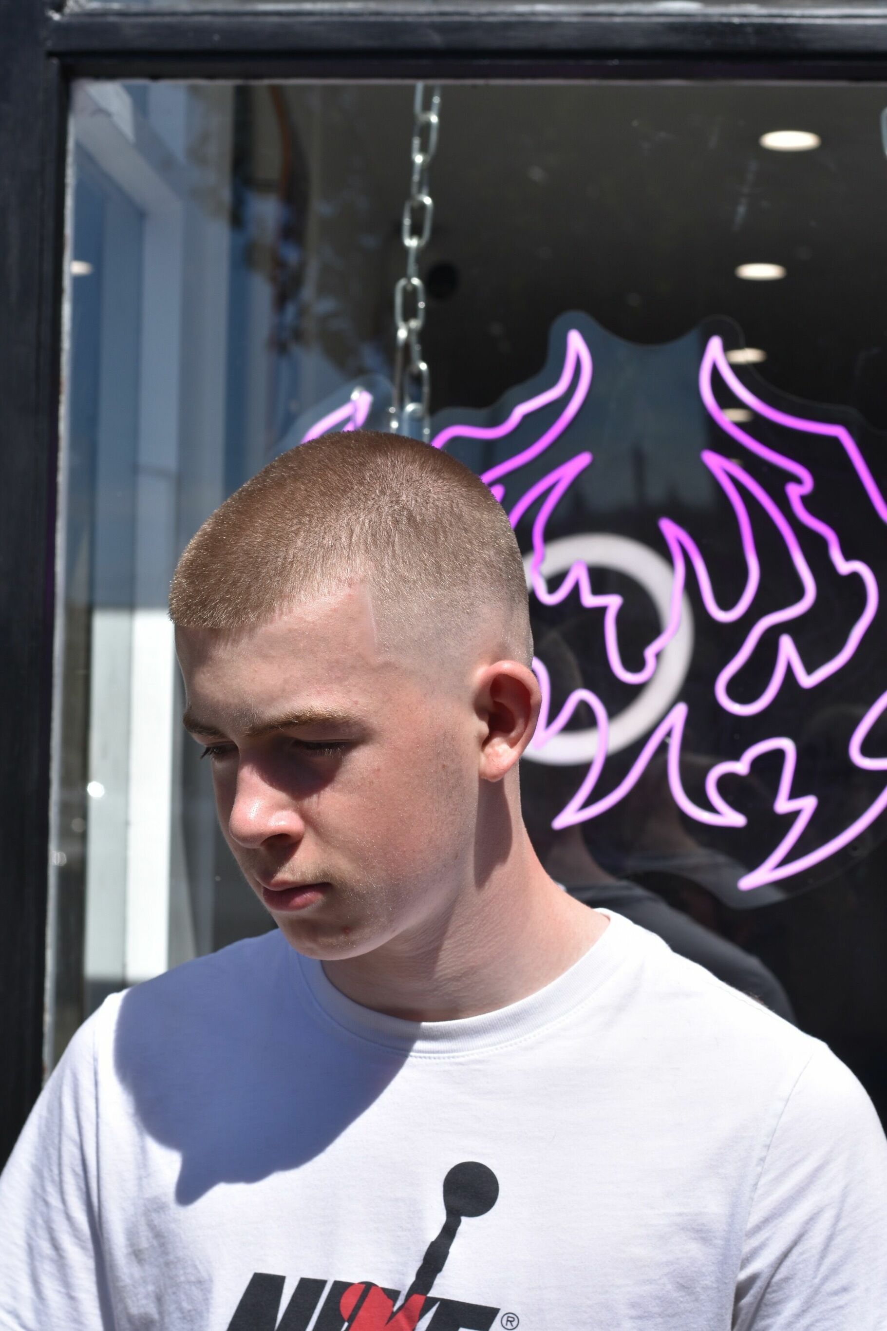 Barber Buxton buzz cut 