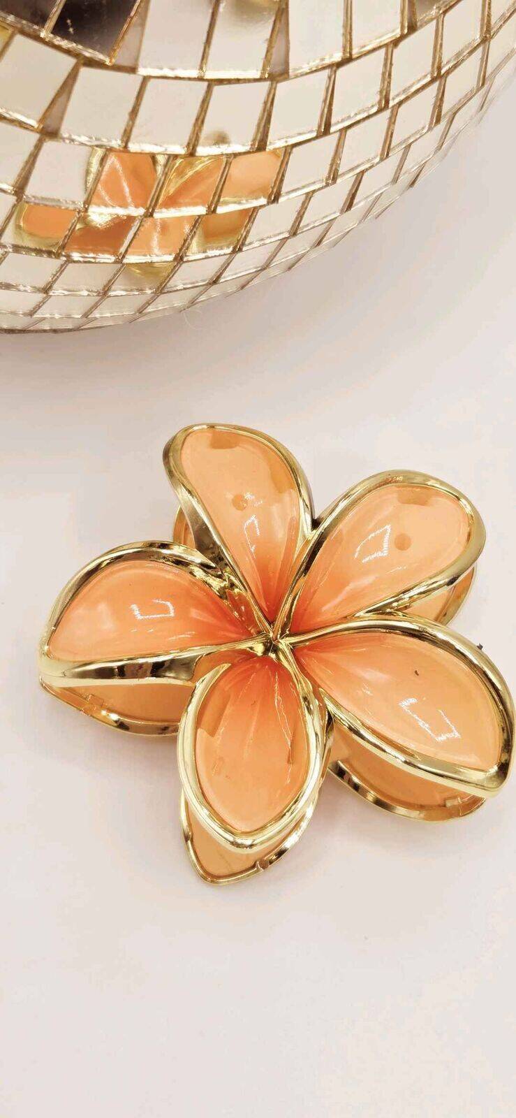 Pince Fleur Tropicale Corail