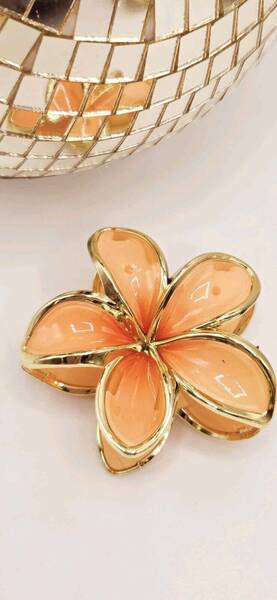 Pince Fleur Tropicale Corail