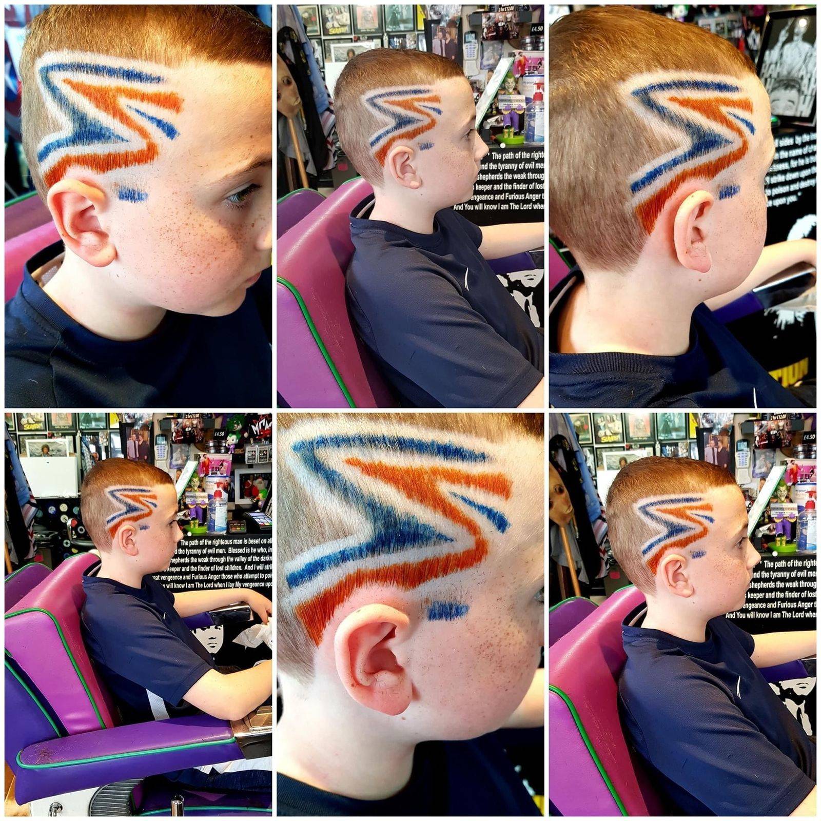 Young dudes hair tattooing
