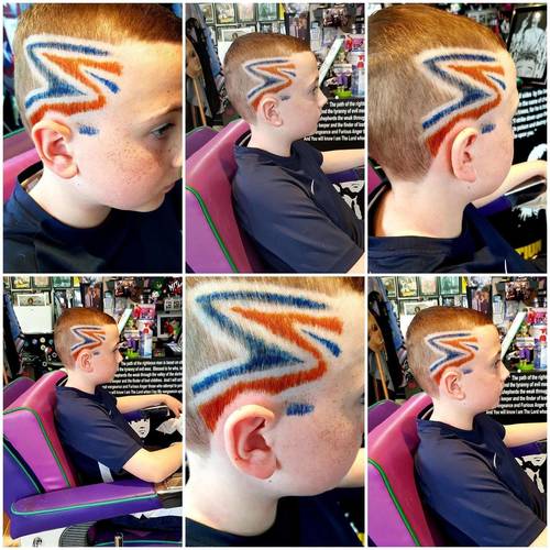 Young dudes hair tattooing
