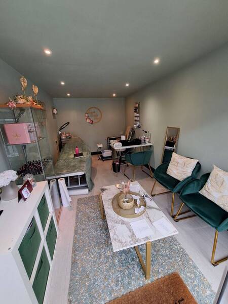 Inside of beauty room complete with waiting area