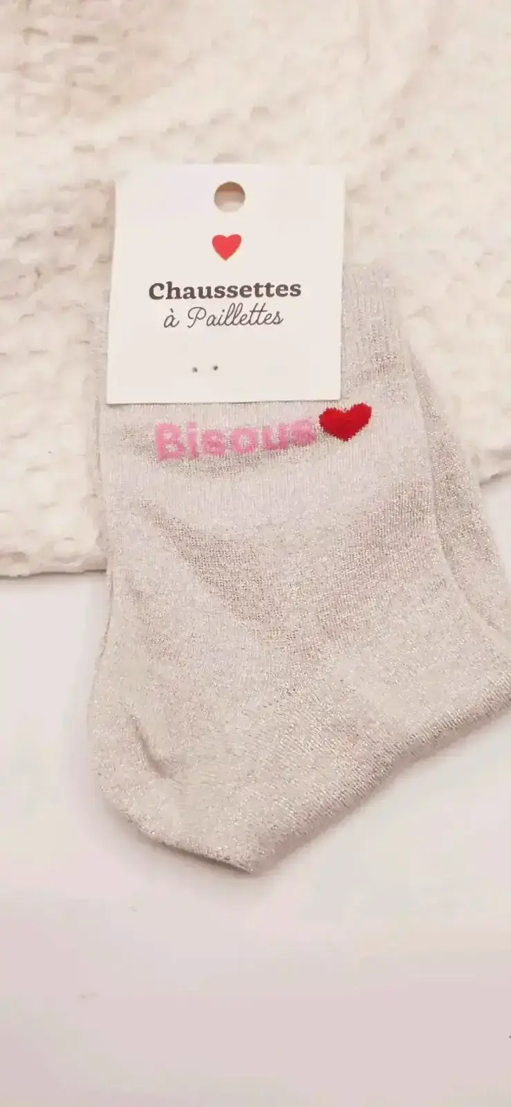 Chaussettes à Paillettes Bisous