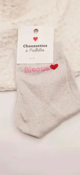 Chaussettes à Paillettes Bisous