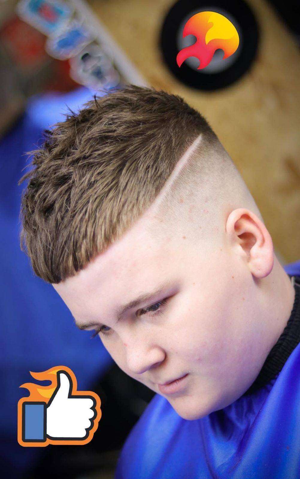 Creative cut with a messy crop top separataed by a sharp razor line from the skinfade  #skinfade #squarenarbers #haircut #airdrie #scotland #glasgow