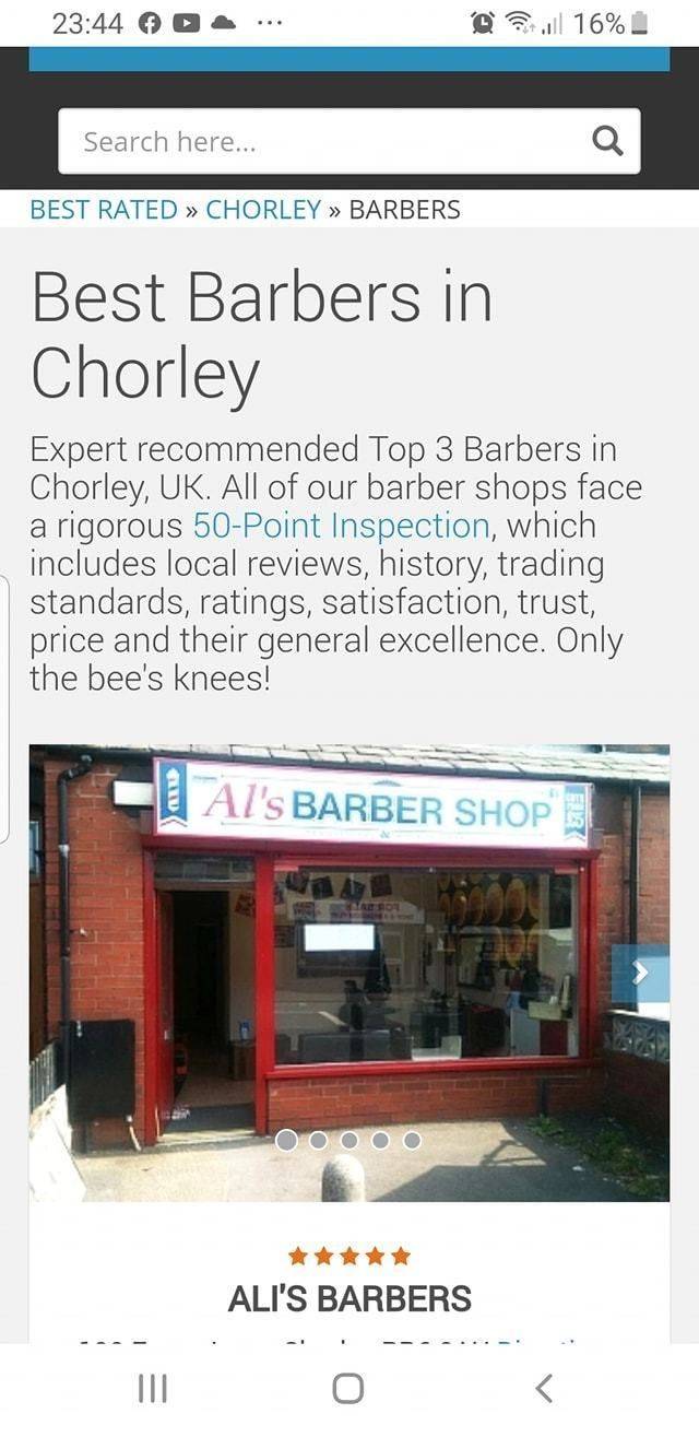 Now taking booking. Appointments only! No walkins.  Download from app store and register and confirm email and book !!!

https://alibarberchorley.nearcut.com/
