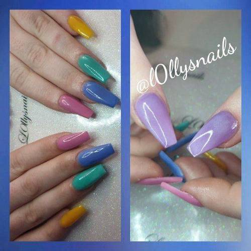 Rainbow nails 