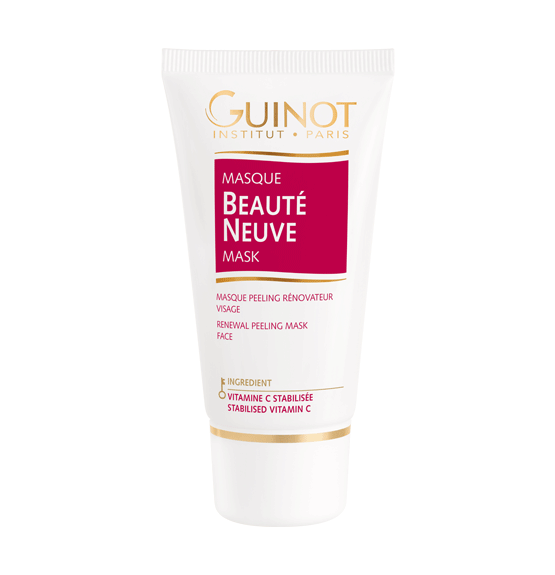 MASQUE BEAUTE NEUVE Le masque peeling rénovateur pour une peau éclatante et renouvelée.