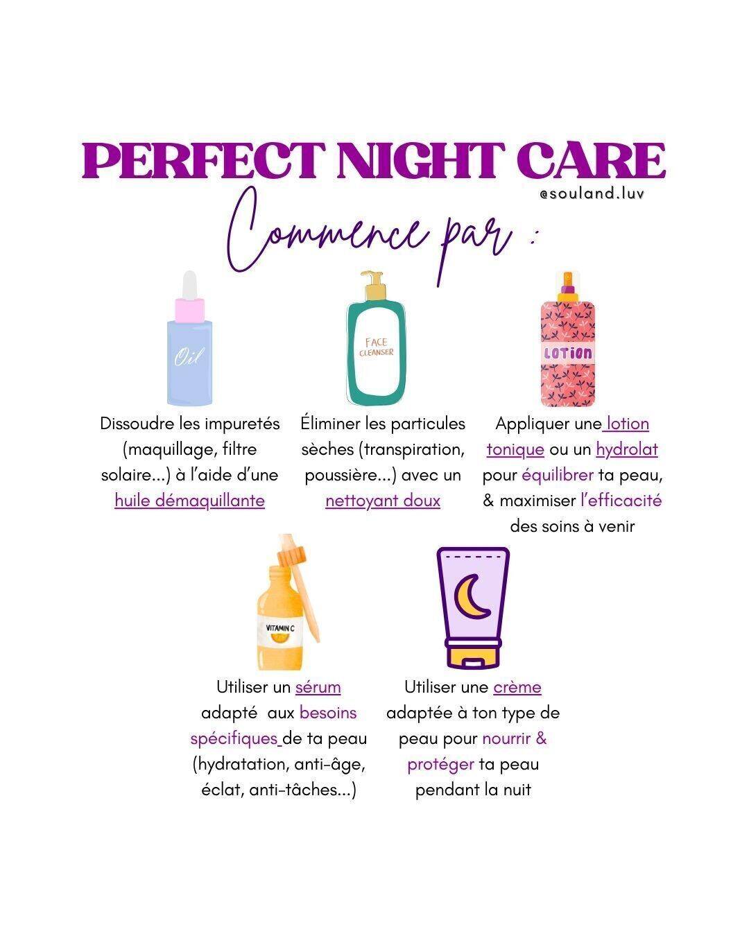 Découvrez ce post sur IG : "Le secret pour avoir une peau rayonnante au réveil..."