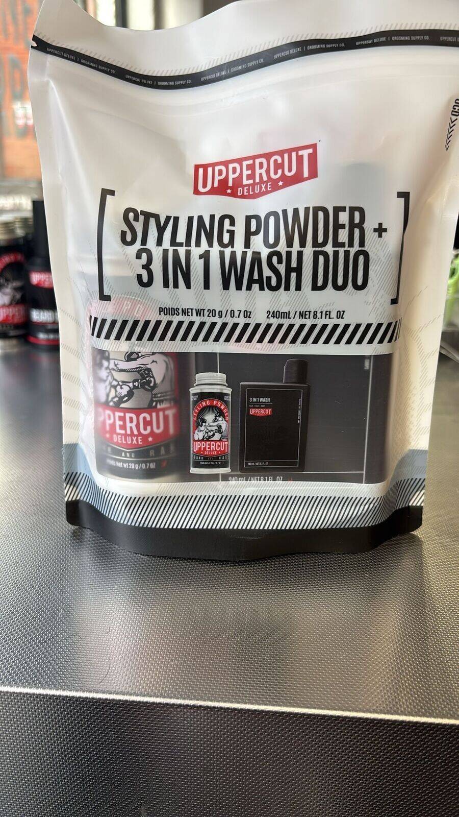 styling powder & 3 in 1 wash