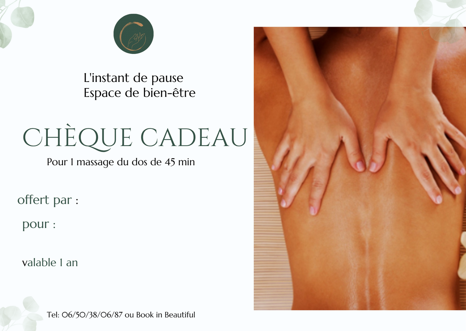 MASSAGE DU DOS
