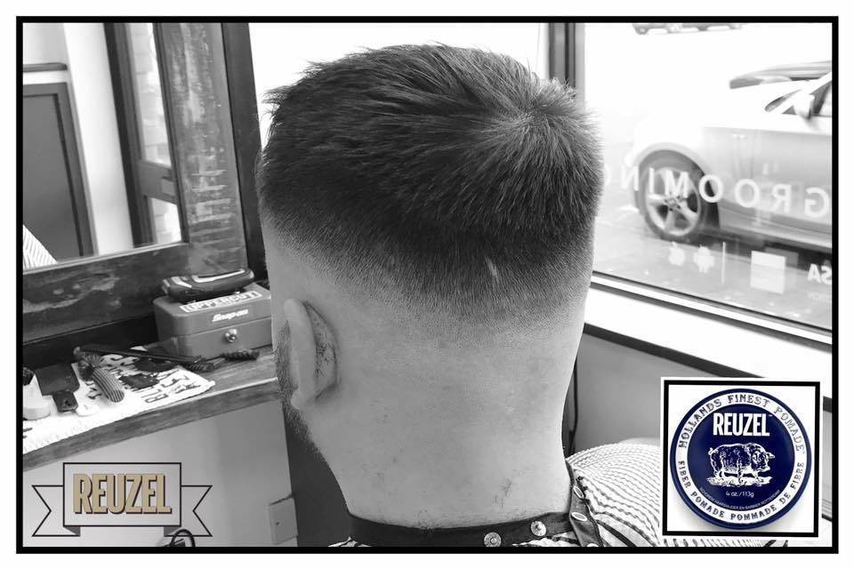Nice razor fade and a textured top on matty the other day. 
Finished with reuzel fiber✂️
And at £13 a tin it's the cheapest in town