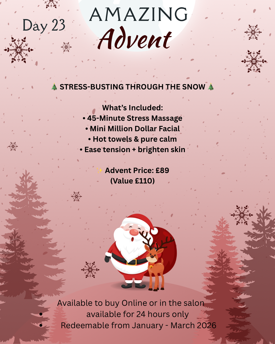 Amazing Advent Day 23- Stress Busting Through the Snow