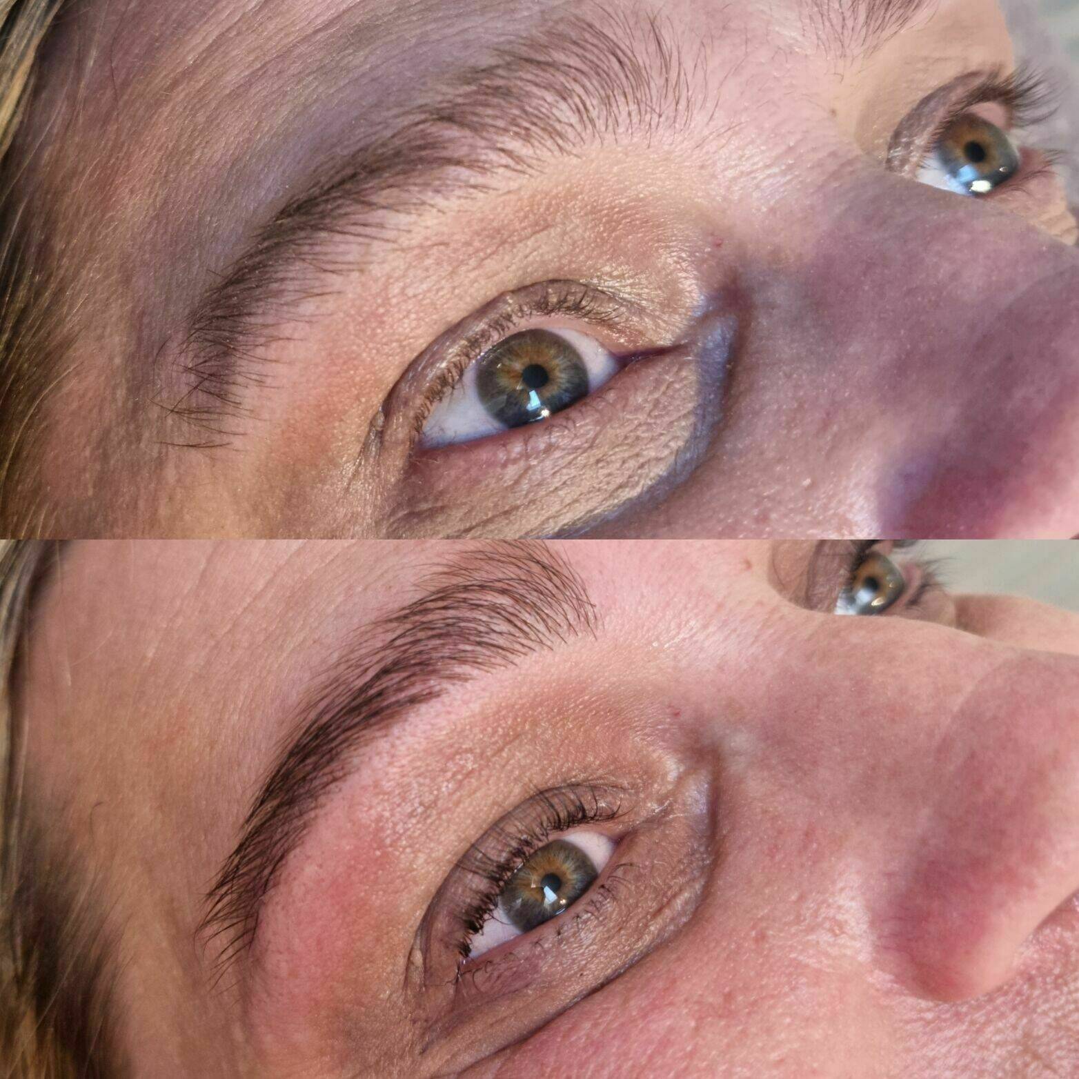 Lash lift, brow wax and tint 
