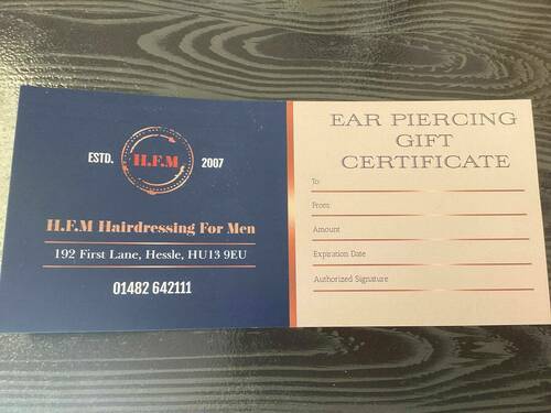 Ear Piercing Gift Certificate (Electronic)