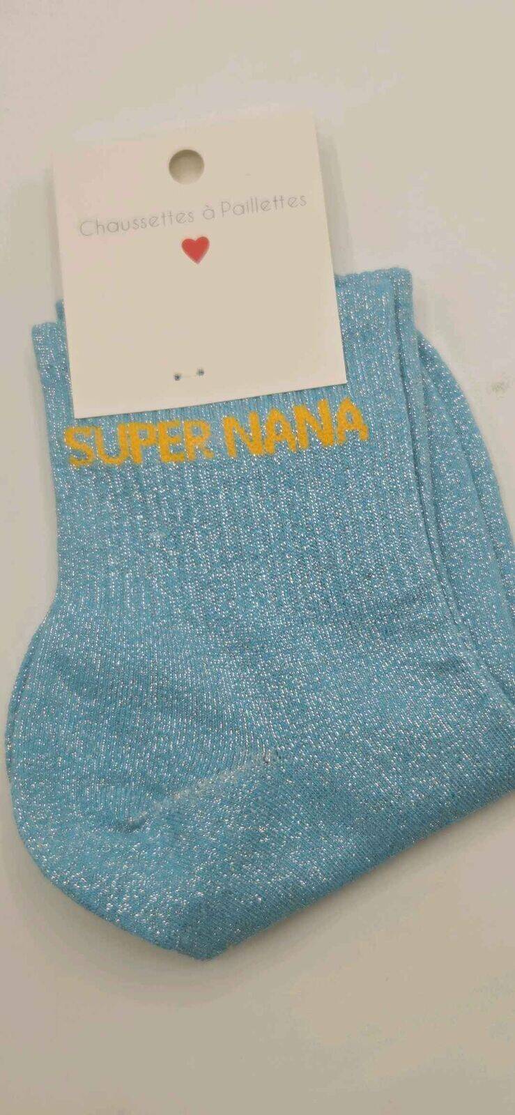 Chaussettes à Paillettes Super Nana