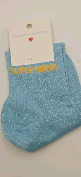 Chaussettes à Paillettes Super Nana