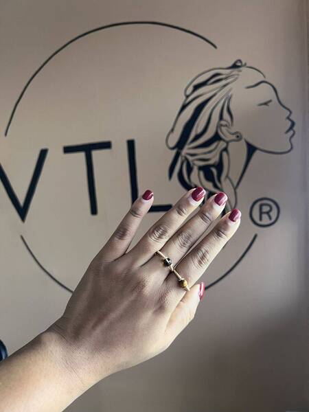 Bague acier inoxydable et œil de tigre 