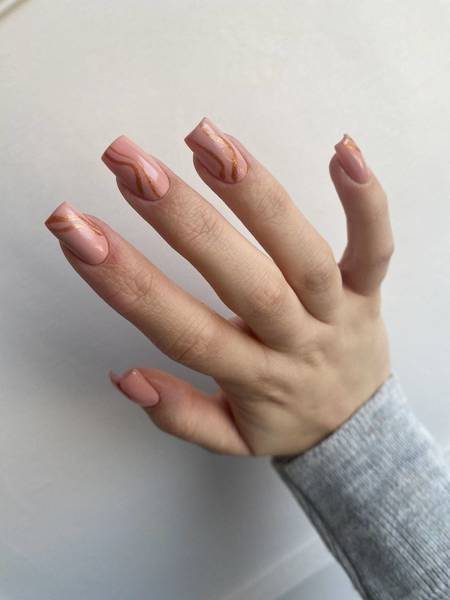 BIAB + 10 nail art 