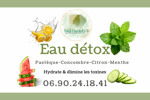 Eau détox: Pastèque • Concombre • Citron • Menthe 1,5L