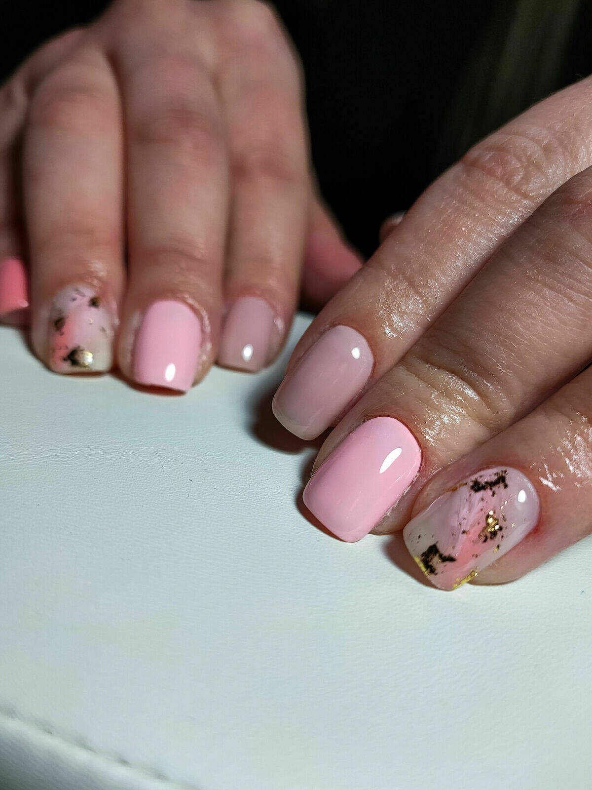 Manucure renforcée nail art simple