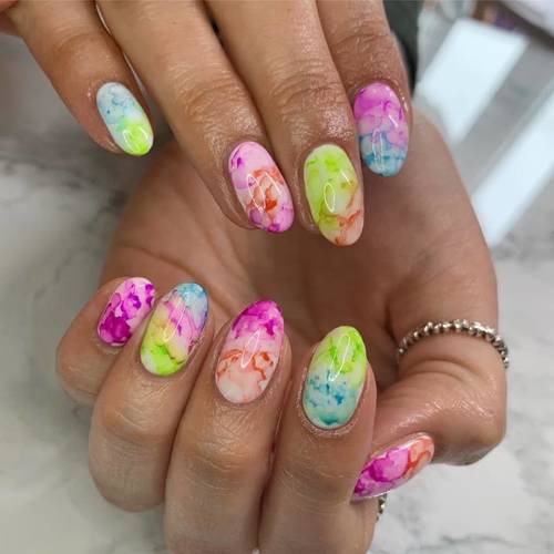 Summer time sharpie nails