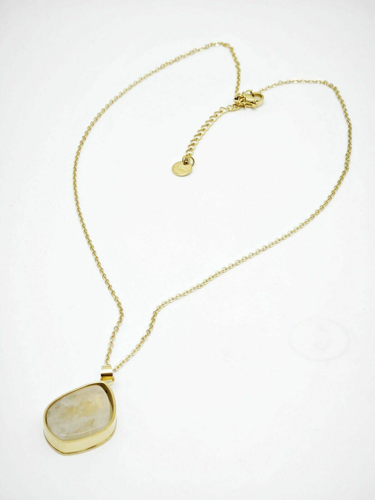 Collier pierre translucide 