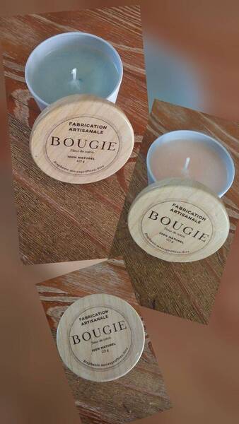 Bougie artisanale - Fleur de coton  125gr