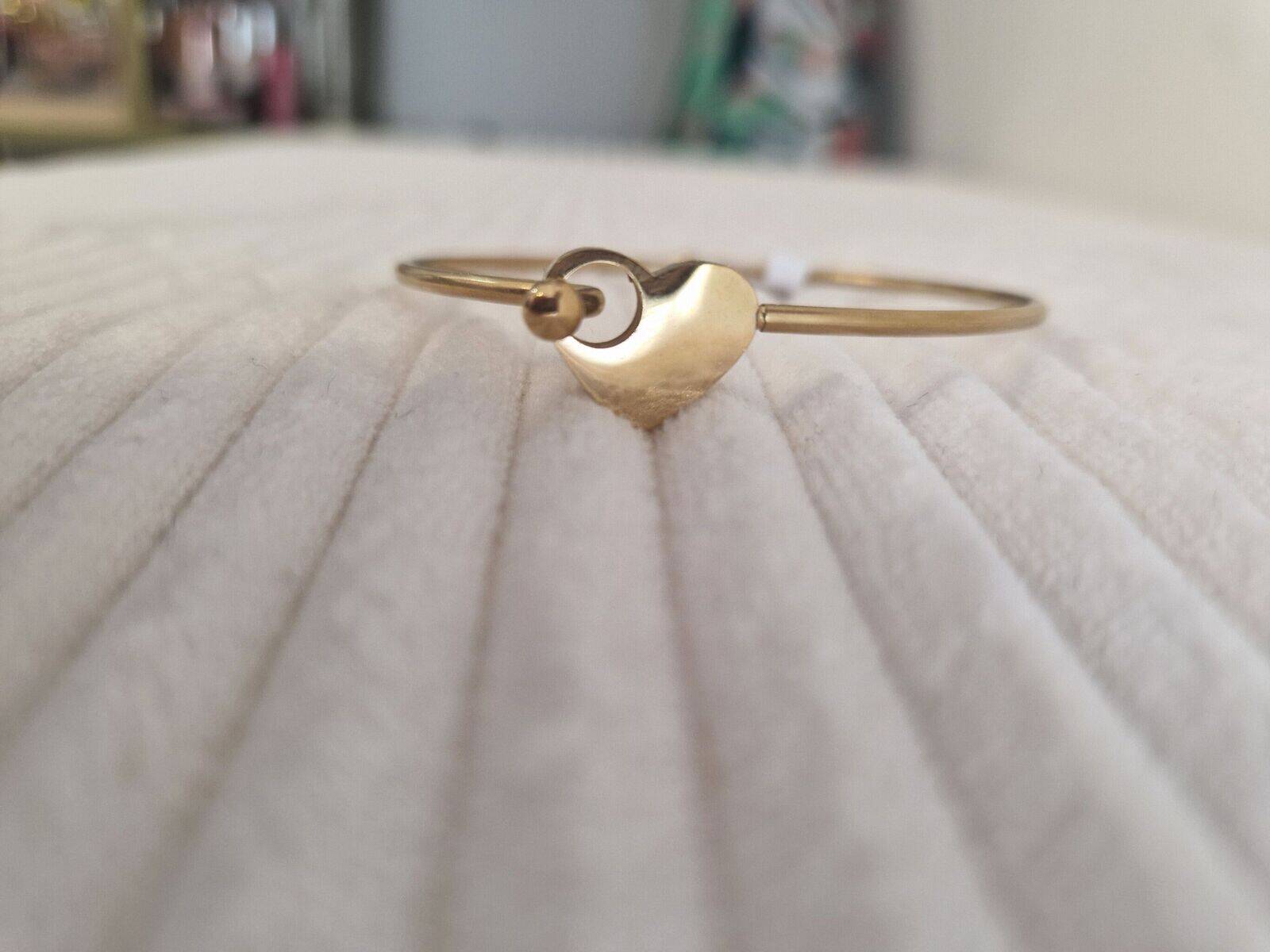 Bracelet / Jonc Cœur Doré
