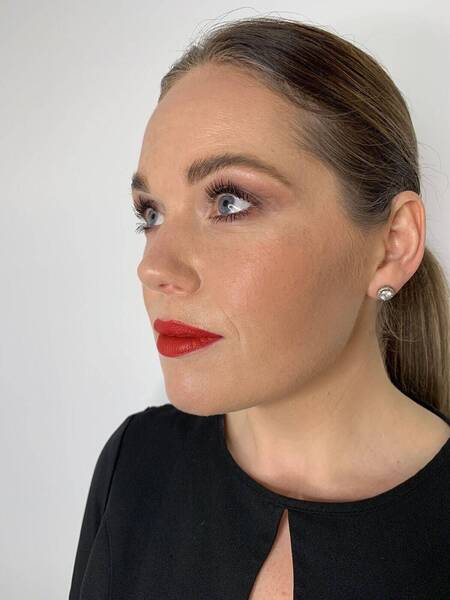 Full face of makeup