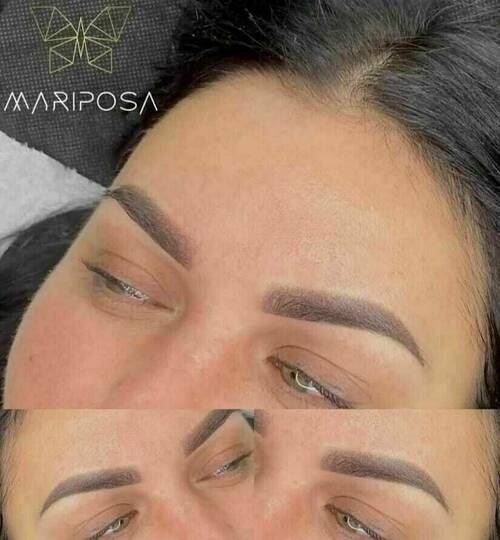Powderbrows direkt nach der Behandlung 