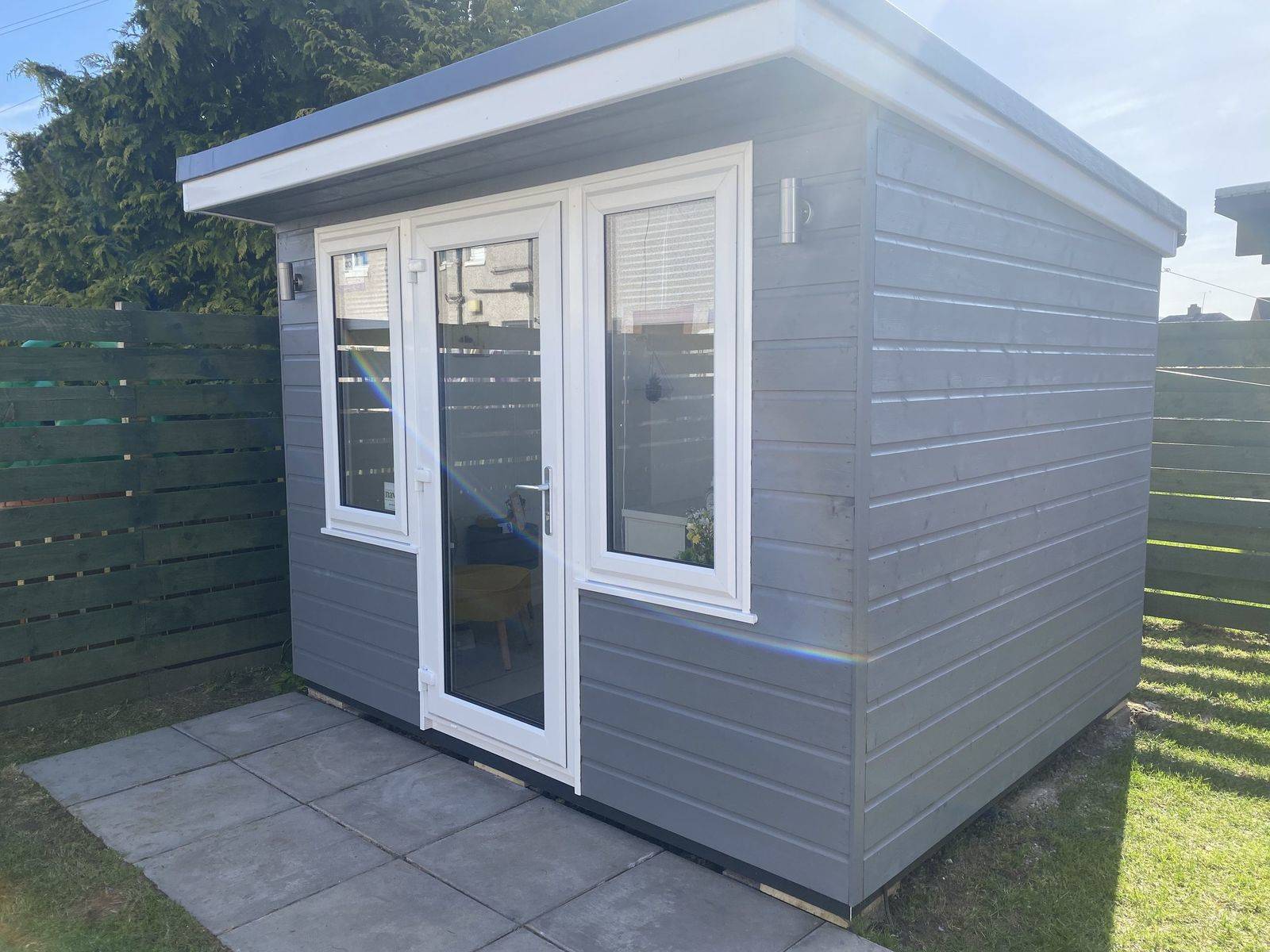 My beautiful new salon space, located at the bottom of our garden. 