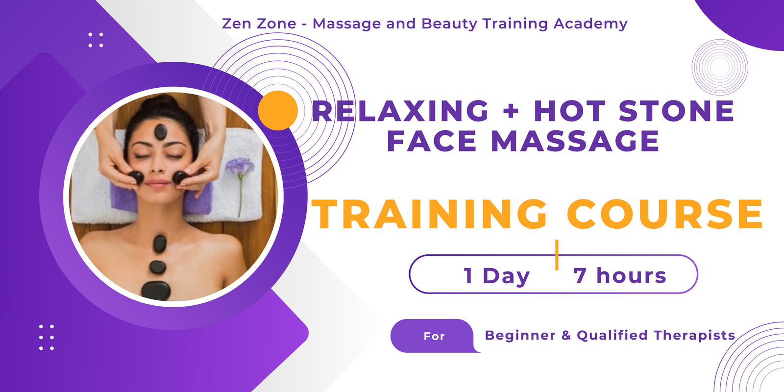 1 Day Training Course - Relaxing  + Hot Stone Face Massage 