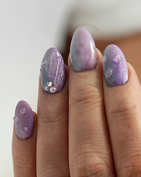 Rallongement chablon -Nail art Platine