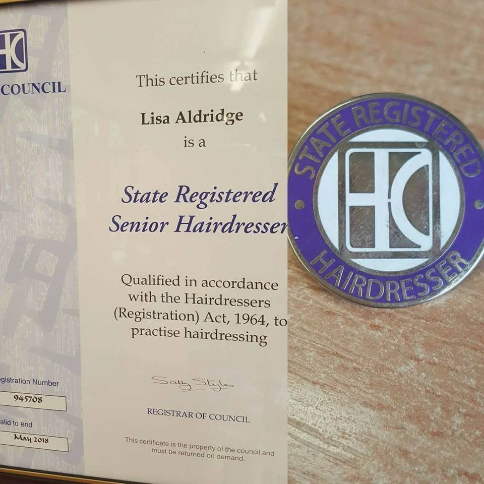 State registered senior Hairdresser