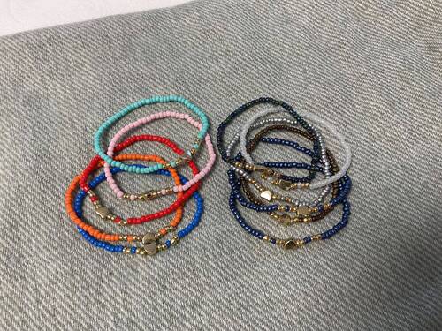 Bracelet couleur cœur or 