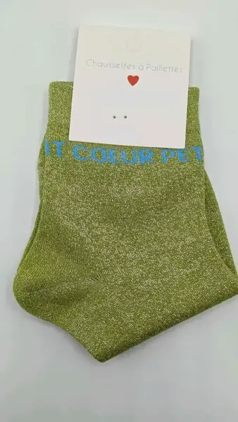 Chaussettes à Paillettes Petit Coeur