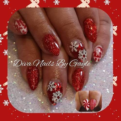 Red glitter Christmas Acrylic