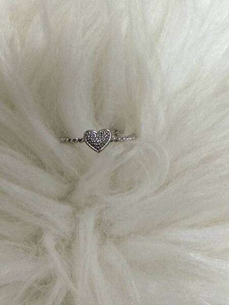 Bague cœur argenté 