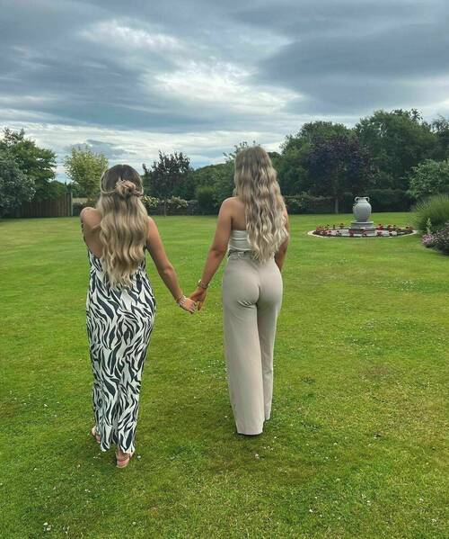 left hair colour by Amy, Extensions by Becca - right hair colour and extensions both by becca 