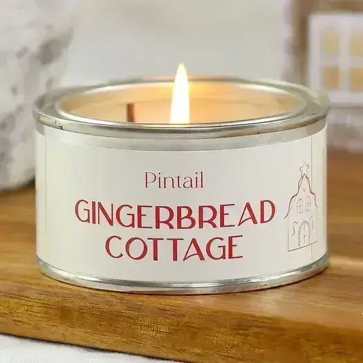 Gingerbread Cottage Paint Pot Candle