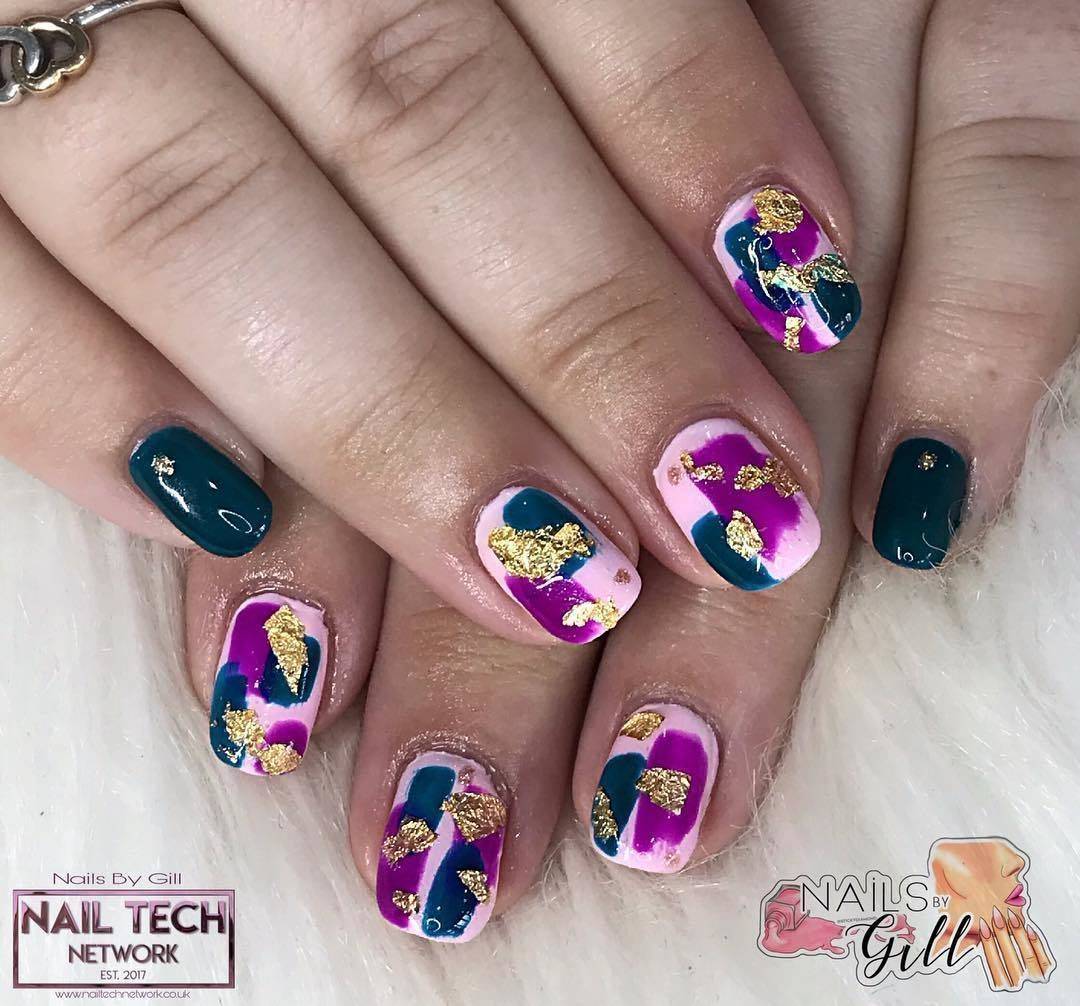 The most beautiful set of nails 🧡 I love these from today!