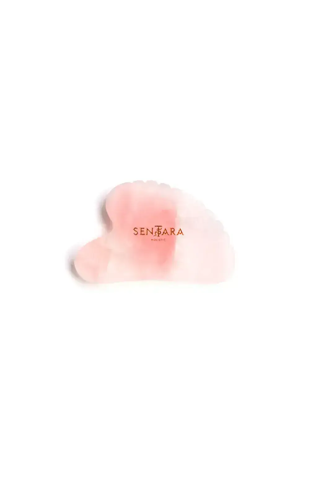 Gua Sha Coeur à Dents - Quartz Rose