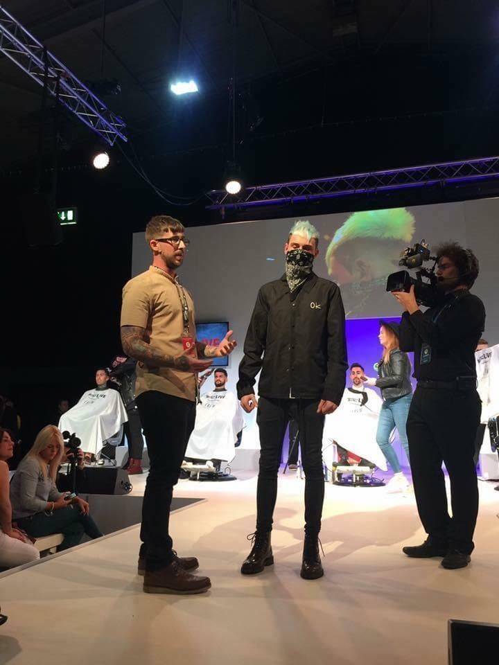 Demo on main stage at uk biggest hair show 