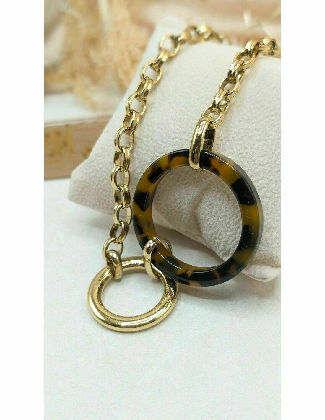 Collier Romane Léopard Brun