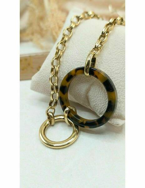 Collier Romane Léopard Brun